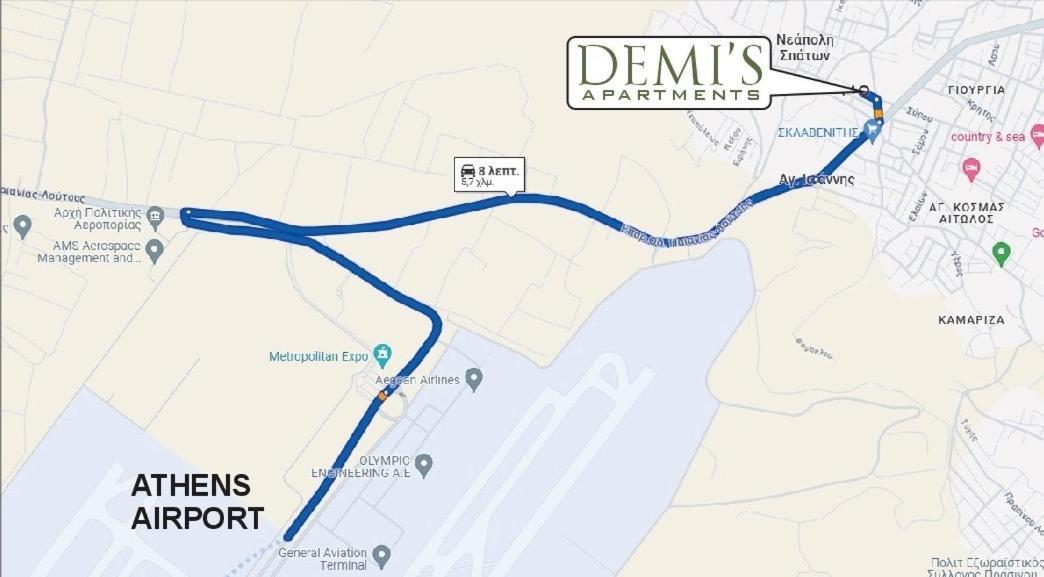 Demi'S Apartments Near Athen'S Airport Artemida  Zewnętrze zdjęcie